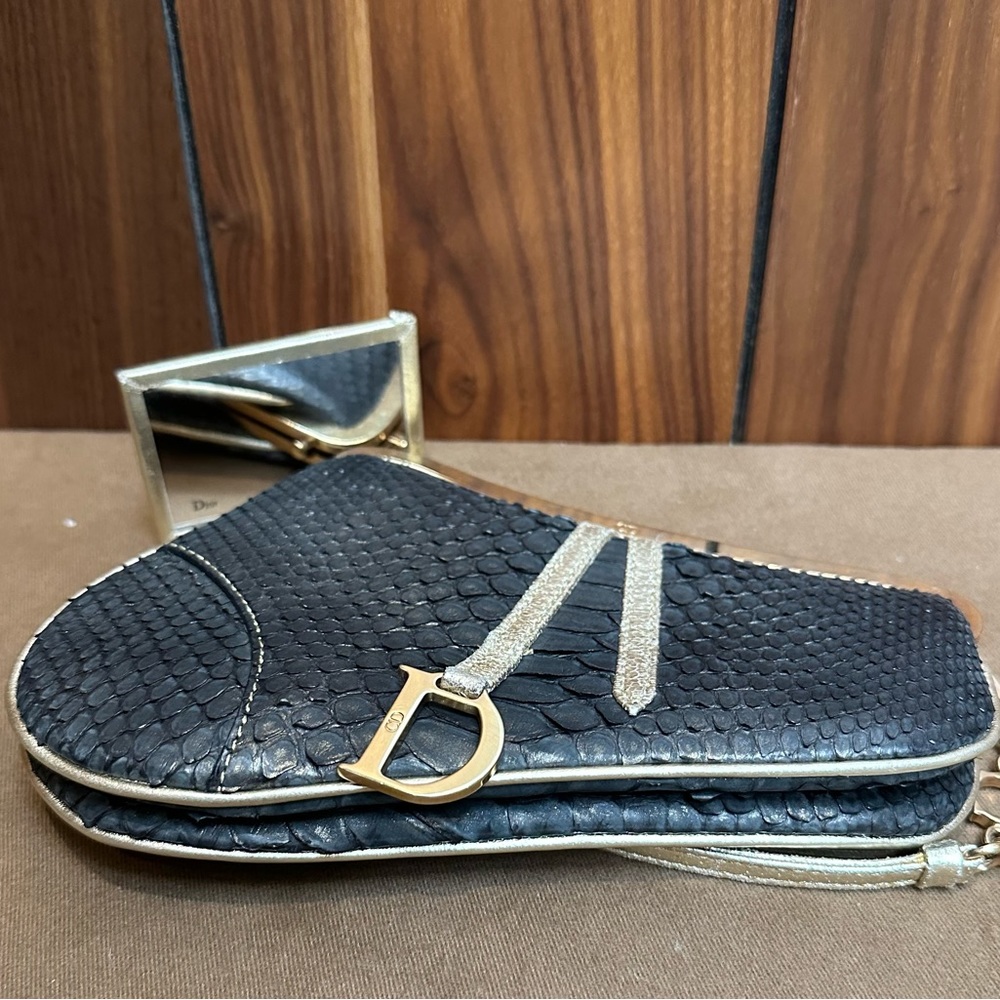 Iconic 2002 Python Dior Small Saddle Bag. Excelle… - image 6